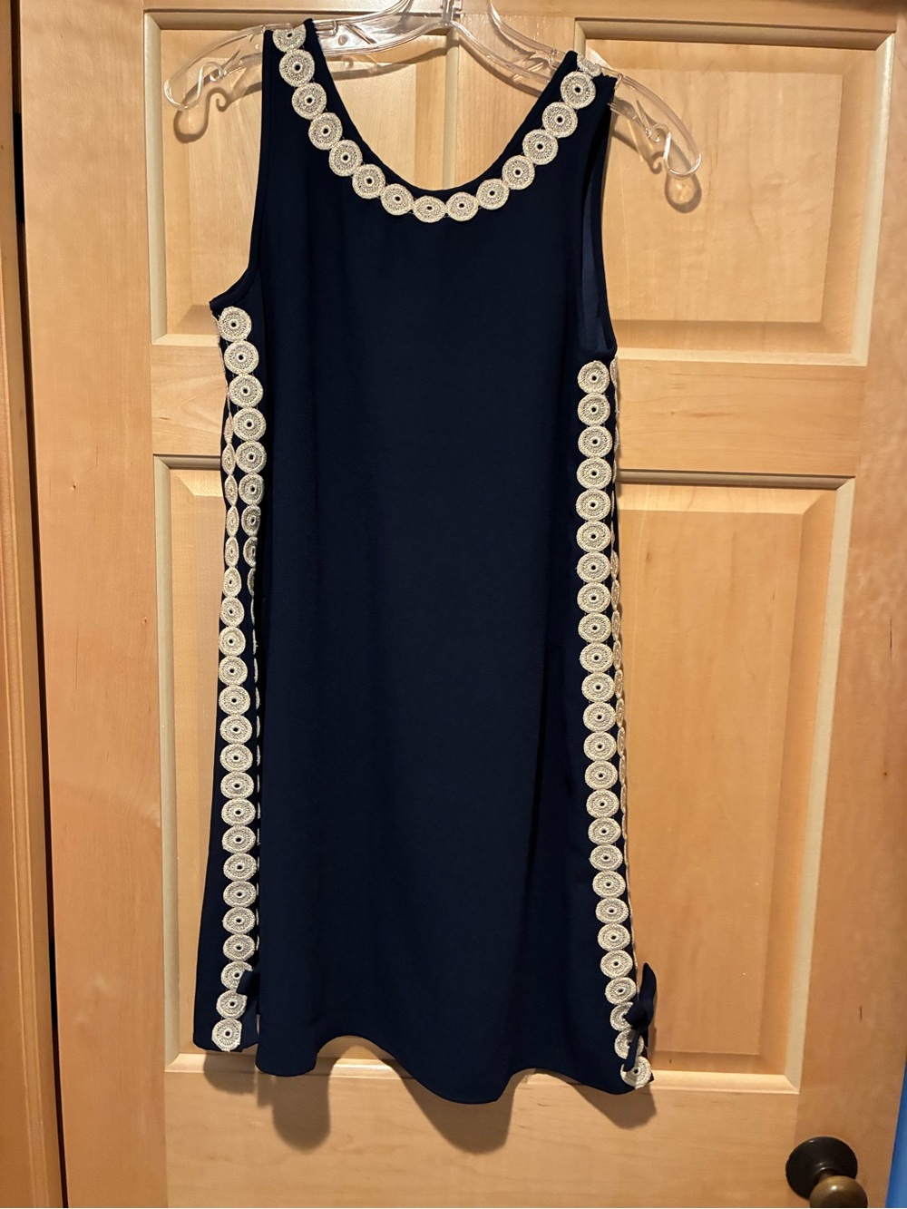 Lilly Pulitzer Navy Sleeveless Shift Dress with Gold trim